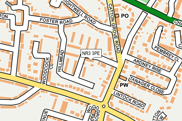 NR3 3PE map - OS OpenMap – Local (Ordnance Survey)