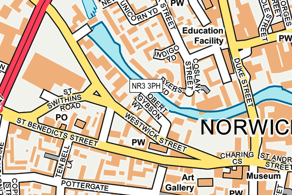 NR3 3PH map - OS OpenMap – Local (Ordnance Survey)