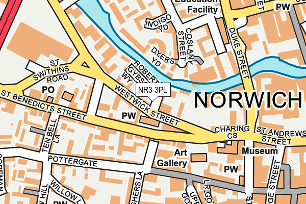 NR3 3PL map - OS OpenMap – Local (Ordnance Survey)