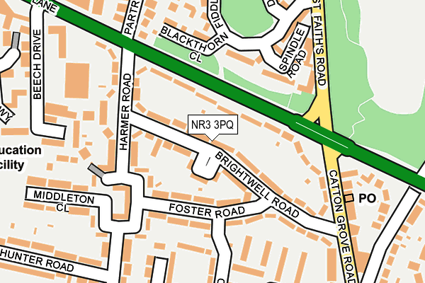 NR3 3PQ map - OS OpenMap – Local (Ordnance Survey)