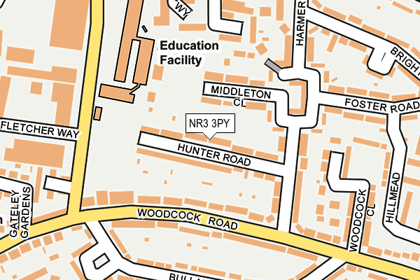 NR3 3PY map - OS OpenMap – Local (Ordnance Survey)