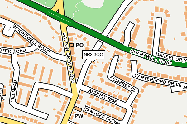 NR3 3QG map - OS OpenMap – Local (Ordnance Survey)