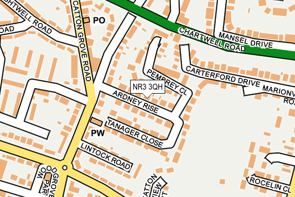 NR3 3QH map - OS OpenMap – Local (Ordnance Survey)