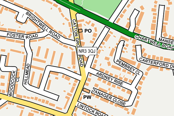 NR3 3QJ map - OS OpenMap – Local (Ordnance Survey)