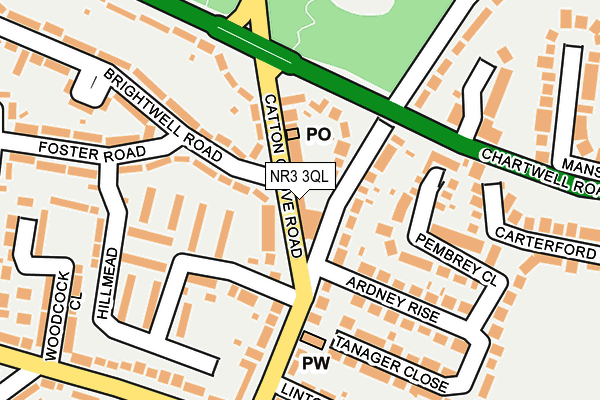 NR3 3QL map - OS OpenMap – Local (Ordnance Survey)