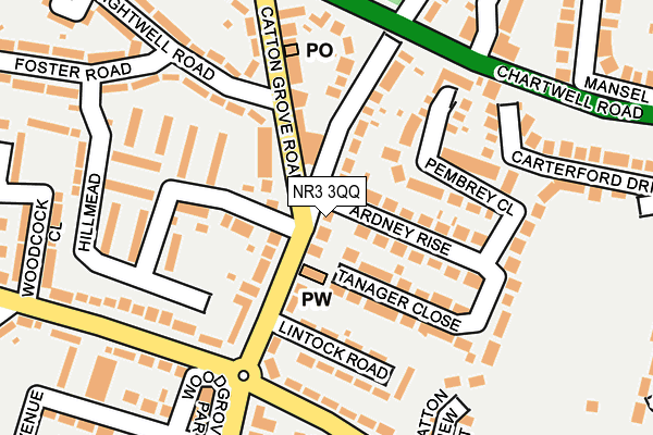 NR3 3QQ map - OS OpenMap – Local (Ordnance Survey)