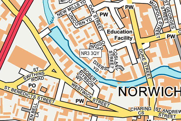 NR3 3QY map - OS OpenMap – Local (Ordnance Survey)