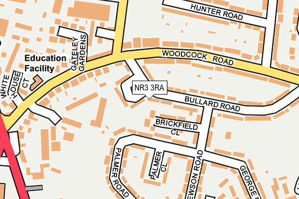 NR3 3RA map - OS OpenMap – Local (Ordnance Survey)