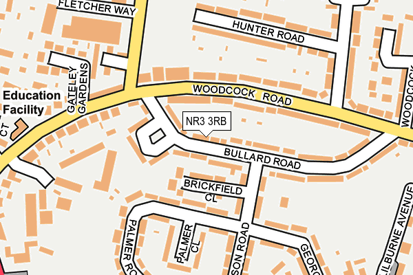 NR3 3RB map - OS OpenMap – Local (Ordnance Survey)