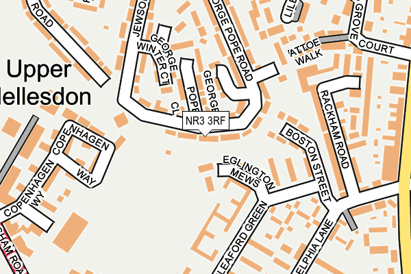 NR3 3RF map - OS OpenMap – Local (Ordnance Survey)