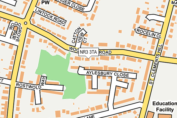 NR3 3TA map - OS OpenMap – Local (Ordnance Survey)