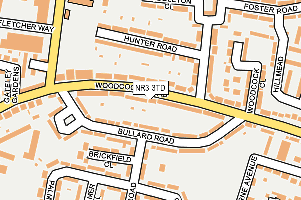 NR3 3TD map - OS OpenMap – Local (Ordnance Survey)