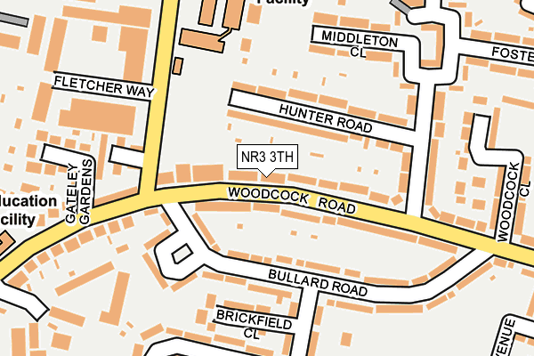 NR3 3TH map - OS OpenMap – Local (Ordnance Survey)