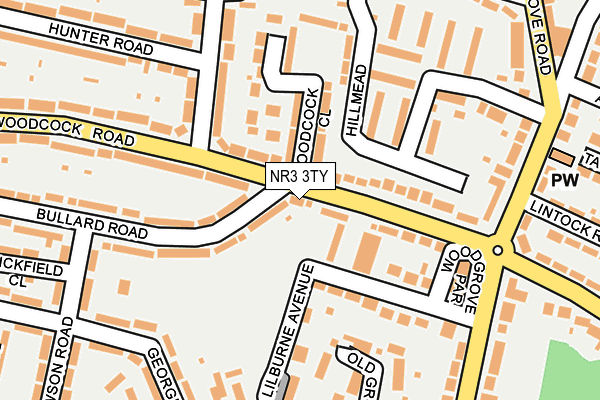 NR3 3TY map - OS OpenMap – Local (Ordnance Survey)