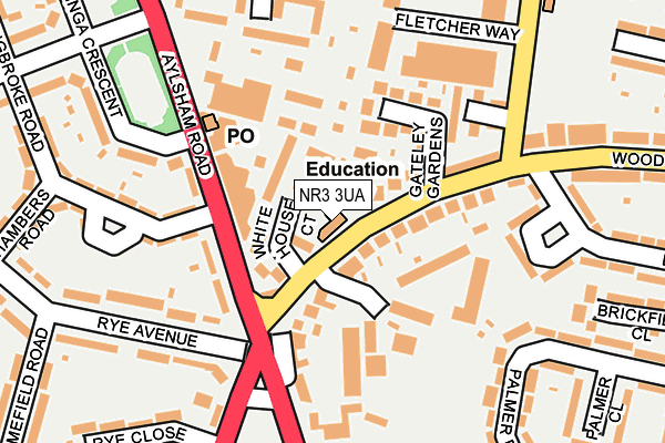 NR3 3UA map - OS OpenMap – Local (Ordnance Survey)