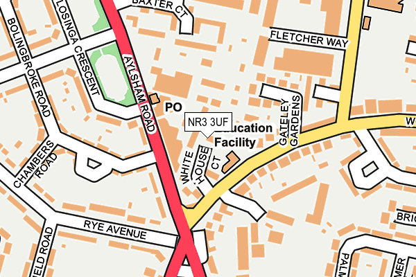 NR3 3UF map - OS OpenMap – Local (Ordnance Survey)