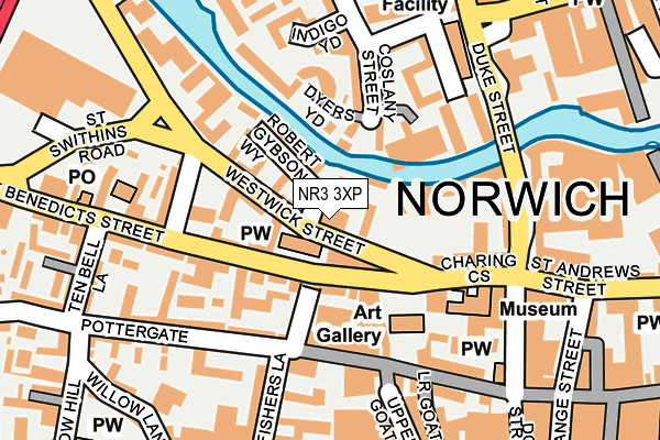 NR3 3XP map - OS OpenMap – Local (Ordnance Survey)