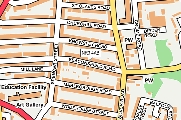 NR3 4AB map - OS OpenMap – Local (Ordnance Survey)