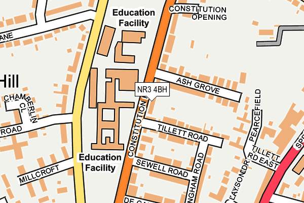 NR3 4BH map - OS OpenMap – Local (Ordnance Survey)