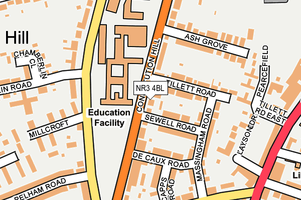 NR3 4BL map - OS OpenMap – Local (Ordnance Survey)