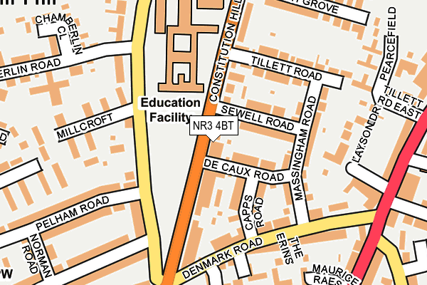 NR3 4BT map - OS OpenMap – Local (Ordnance Survey)