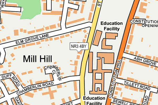 NR3 4BY map - OS OpenMap – Local (Ordnance Survey)