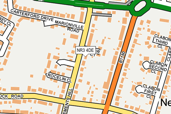 NR3 4DE map - OS OpenMap – Local (Ordnance Survey)