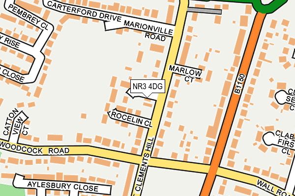 NR3 4DG map - OS OpenMap – Local (Ordnance Survey)