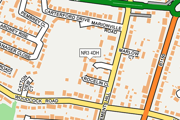 NR3 4DH map - OS OpenMap – Local (Ordnance Survey)