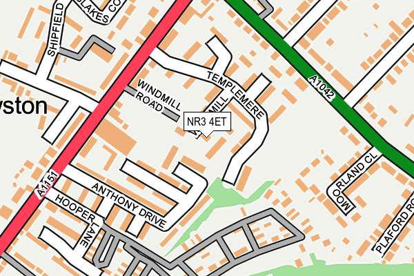 NR3 4ET map - OS OpenMap – Local (Ordnance Survey)
