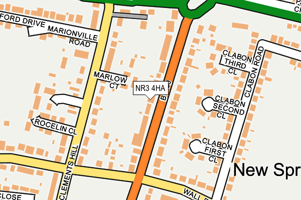 NR3 4HA map - OS OpenMap – Local (Ordnance Survey)