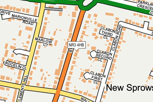 NR3 4HB map - OS OpenMap – Local (Ordnance Survey)