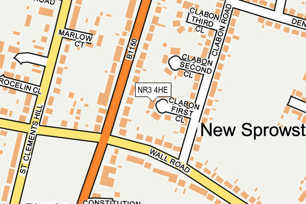 NR3 4HE map - OS OpenMap – Local (Ordnance Survey)