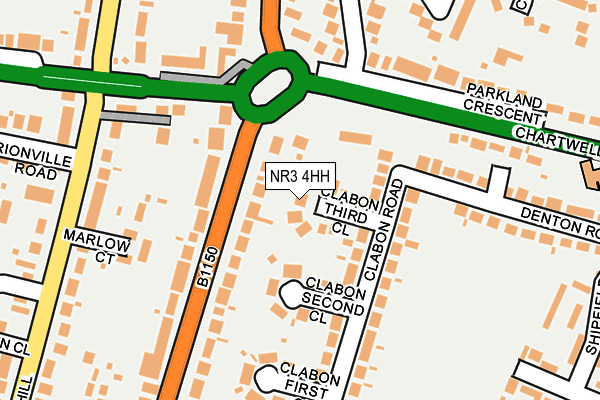 NR3 4HH map - OS OpenMap – Local (Ordnance Survey)