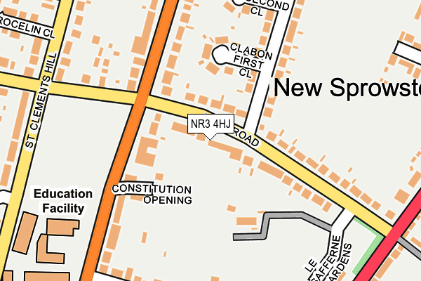 NR3 4HJ map - OS OpenMap – Local (Ordnance Survey)