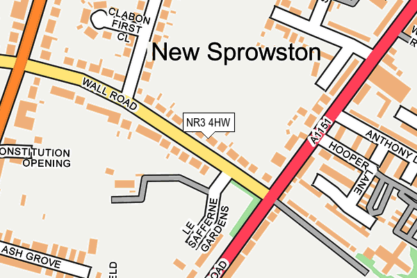 NR3 4HW map - OS OpenMap – Local (Ordnance Survey)