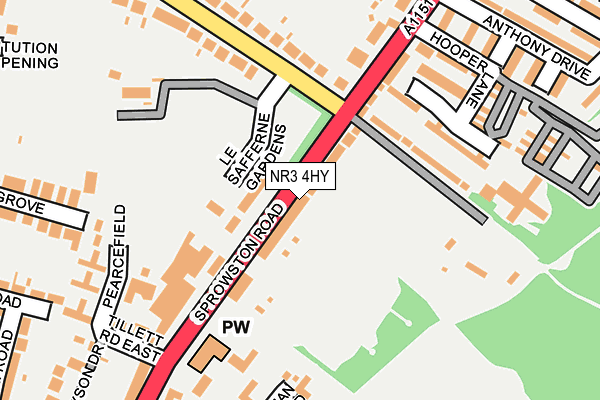 NR3 4HY map - OS OpenMap – Local (Ordnance Survey)