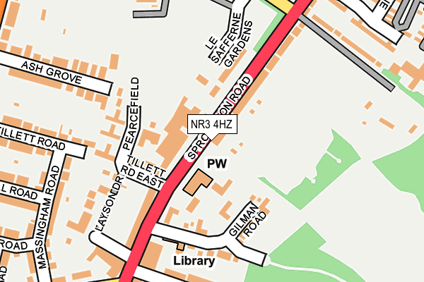 NR3 4HZ map - OS OpenMap – Local (Ordnance Survey)