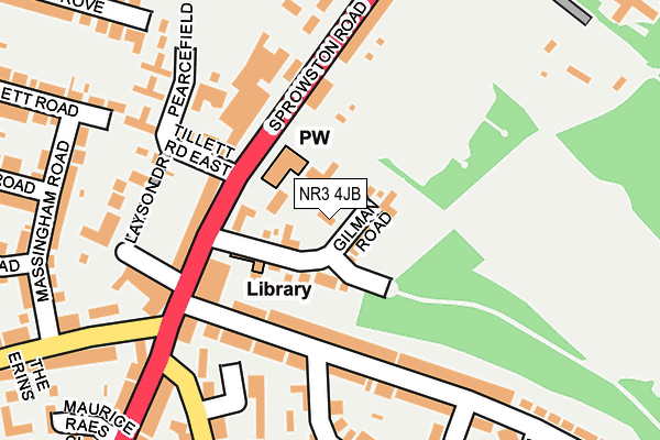 NR3 4JB map - OS OpenMap – Local (Ordnance Survey)