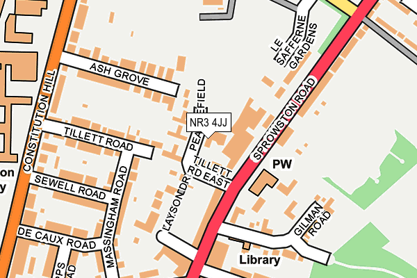 NR3 4JJ map - OS OpenMap – Local (Ordnance Survey)