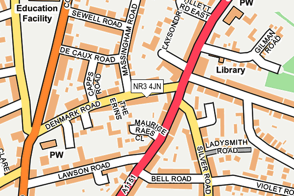 NR3 4JN map - OS OpenMap – Local (Ordnance Survey)