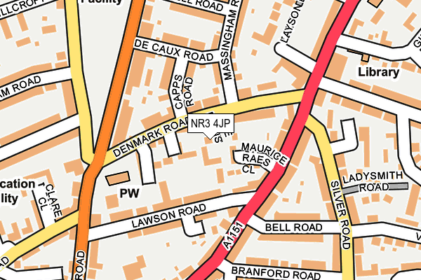 NR3 4JP map - OS OpenMap – Local (Ordnance Survey)