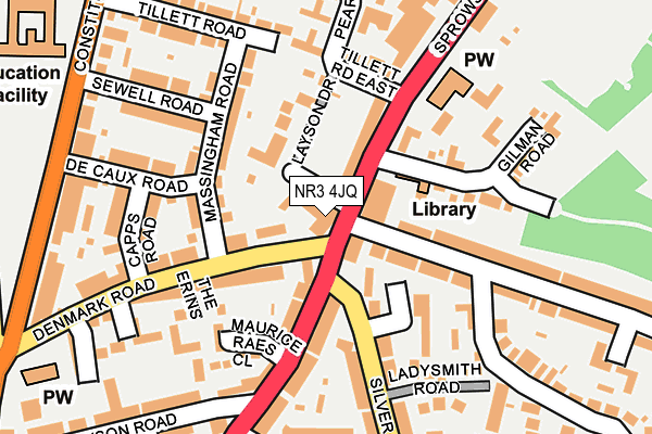 NR3 4JQ map - OS OpenMap – Local (Ordnance Survey)