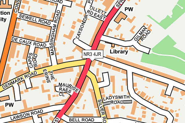 NR3 4JR map - OS OpenMap – Local (Ordnance Survey)
