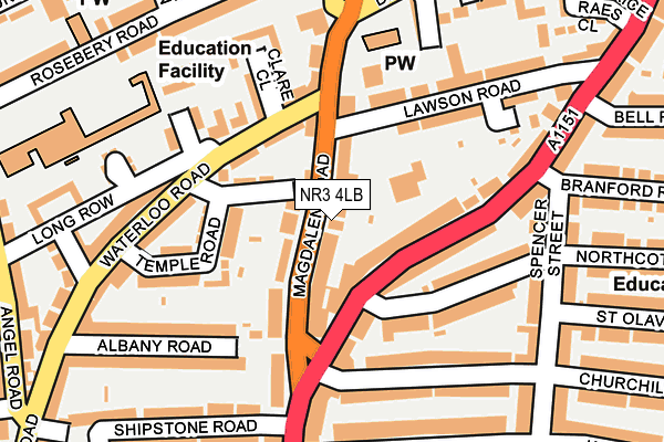 NR3 4LB map - OS OpenMap – Local (Ordnance Survey)
