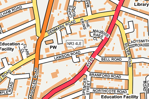 NR3 4LE map - OS OpenMap – Local (Ordnance Survey)