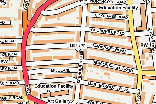 NR3 4PD map - OS OpenMap – Local (Ordnance Survey)