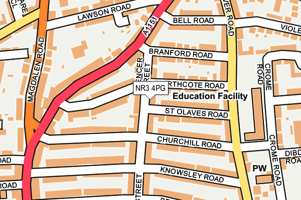 NR3 4PG map - OS OpenMap – Local (Ordnance Survey)