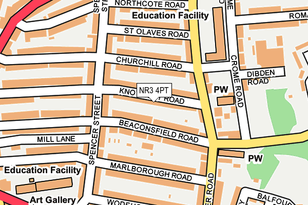 NR3 4PT map - OS OpenMap – Local (Ordnance Survey)