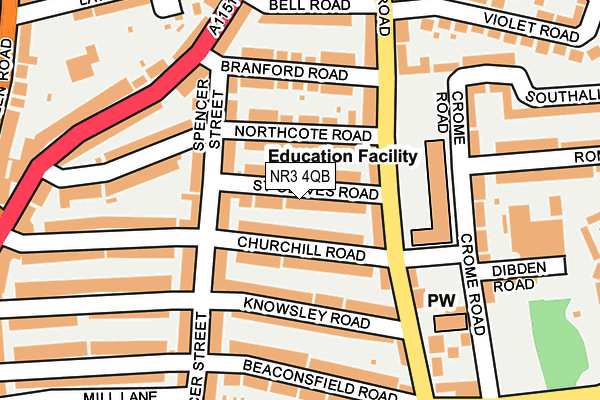 NR3 4QB map - OS OpenMap – Local (Ordnance Survey)